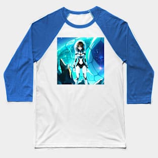 Anime Girl on an Ice Planet Baseball T-Shirt